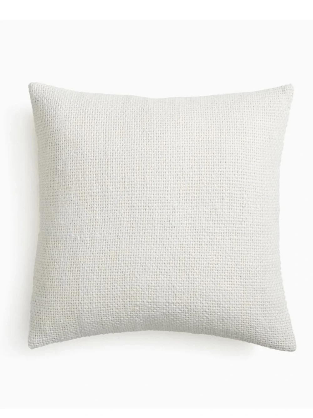 West Elm Two Tone Chunky White Linen Pillow Cover 20x20